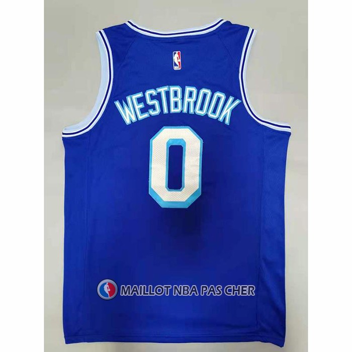 Maillot Los Angeles Lakers Russell Westbrook NO 0 Hardwood Classic 2021-2022 Bleu